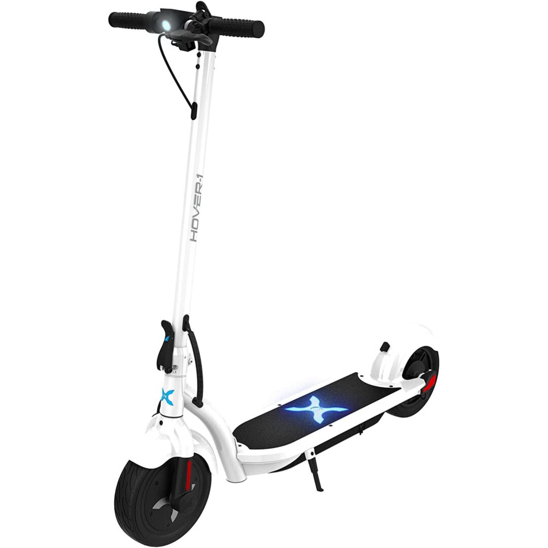 hover 1 alpha electric scooter white front Engineering, build quality, and materials + IP rating and waterproofing