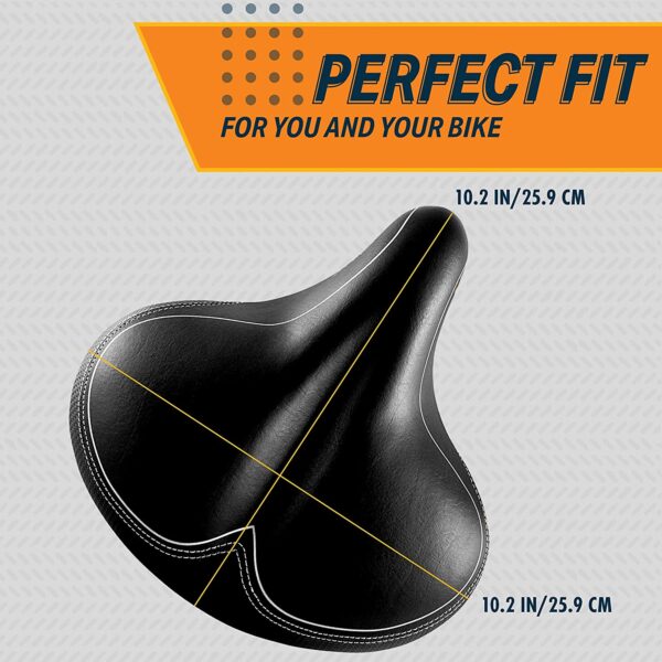 Electric Ride Nerd - Bikeroo Oversized Bike Seat - Compatible with Peloton, Exercise or Road Bikes