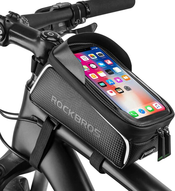 Electric Ride Nerd - ROCKBROS Bike/Bicycle Phone Front Frame Bag, Waterproof