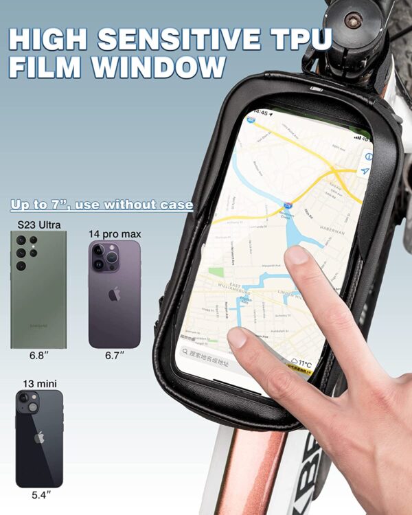 Electric Ride Nerd - ROCKBROS Bike/Bicycle Phone Front Frame Bag, Waterproof